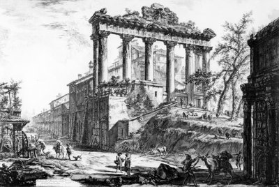 コンコードの神殿の眺め、「ローマの眺め」シリーズ、1760年頃 作： Giovanni Battista Piranesi